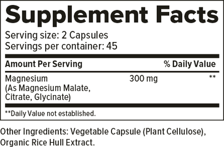 Supplemental Facts for Trinity capsules